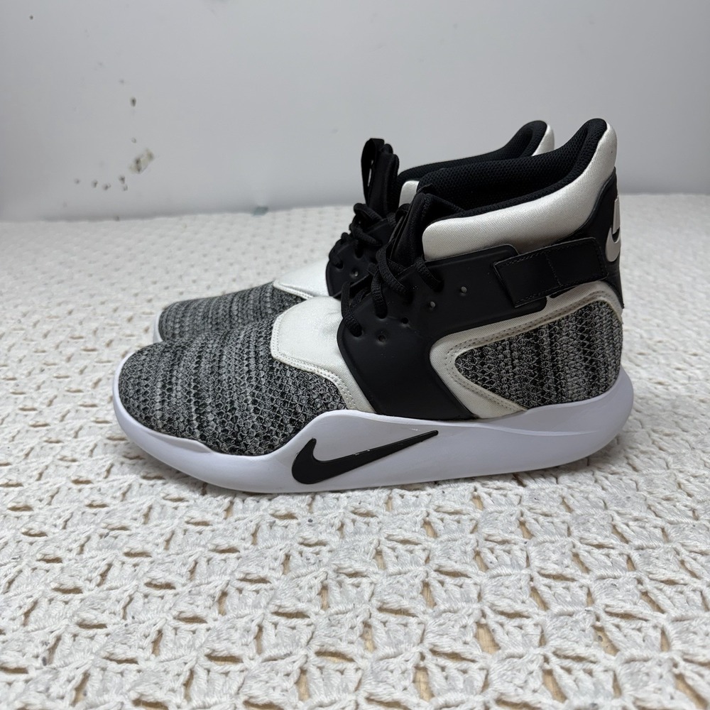 Nike Incursion Sneakers Men Sz 12 Black White Gray Mid Top Basketball 916764-003 - Picture 3 of 11